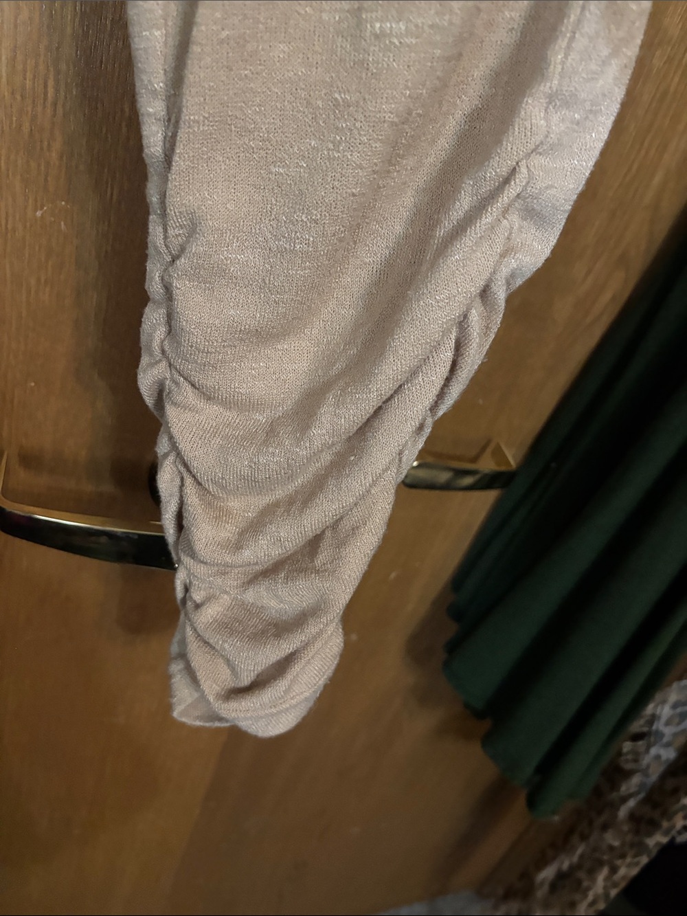 Spell Beige Gold Drawstring Ruched Leggings - Picture 2 of 6